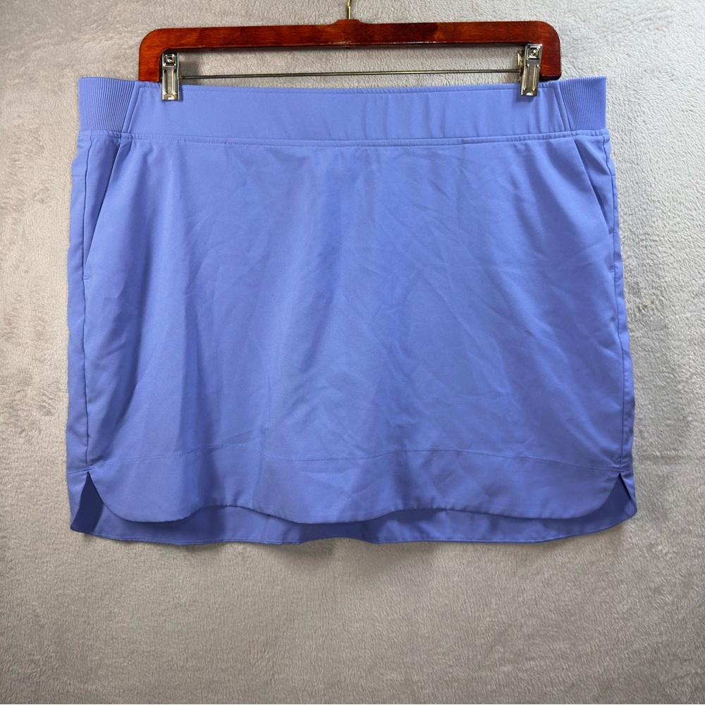 Cypress Club Black Athletic Pull-On Skort Powder Blue Golf Tennis Pickleball XXL